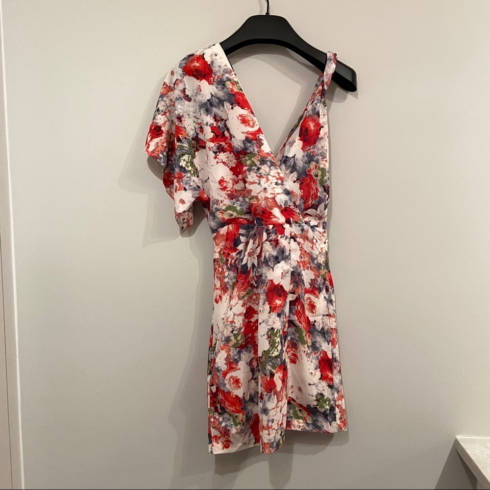 Asymmetrical Floral Dress